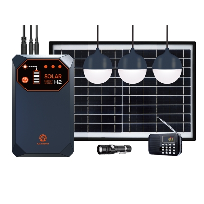 JUA Energy Portable Solar Home Lighting Kit with 3 LED Lamps